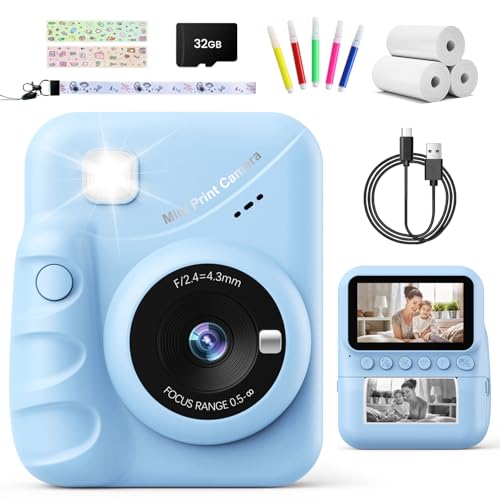 TIATUA Sofortbildkamera Kinder, 48MP 3.0 Zoll Bildschirm Kinderkamera Sofortbildkamera mit 32G Karte,Druckpapier, 1080P Kamera Kinder Sofortdruck, Geschenk für Kinder 3-12 Jahren TIATUA Sofortbildkamera Kinder, 48MP 3.0 Zoll Bildschirm Kinderkamera Sofortbildkamera mit 32G Karte,Druckpapier, 1080P Kamera Kinder Sofortdruck, Geschenk für Kinder 3-12 Jahren von TIATUA