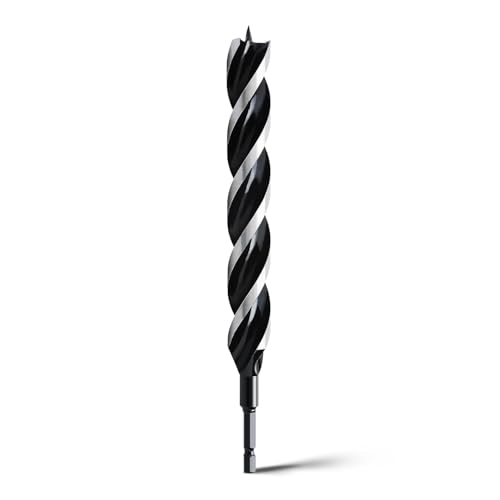 7/8 Zoll Schlangenbohrer für Holz, Karbonstahl, Schnellwechsel-Sechskantschaft, Holzbohrer, 22,9 cm lang, für Hartholz, Weichholz und Kunststoff 7/8 Zoll Schlangenbohrer für Holz, Karbonstahl, Schnellwechsel-Sechskantschaft, Holzbohrer, 22,9 cm lang, für Hartholz, Weichholz und Kunststoff von TIBOO DAY