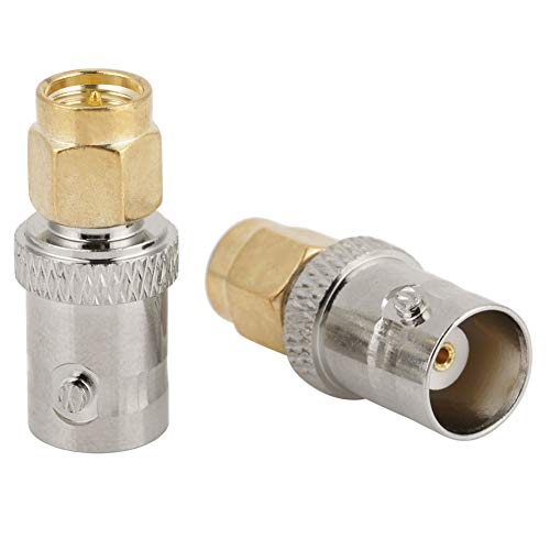TICFOX 2 Stück BNC-Buchse auf SMA-Stecker Typ HF-Stecker Koaxialadapter Testkonverter von TICFOX