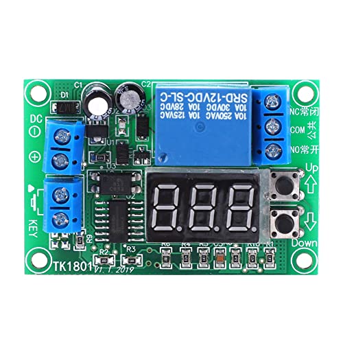 Zeitverzögerung Relaismodul, Einstellbare LED Anzeige Timer Relaismodul, TK1801 DC 12V 3-stellige Anzeige Verzögerungsrelaismodul Zeitrelaisplatine 1-999 Sekunden Zeitbereich mit LCD Anzeige Zeitverzögerung Relaismodul, Einstellbare LED Anzeige Timer Relaismodul, TK1801 DC 12V 3-stellige Anzeige Verzögerungsrelaismodul Zeitrelaisplatine 1-999 Sekunden Zeitbereich mit LCD Anzeige von TICFOX
