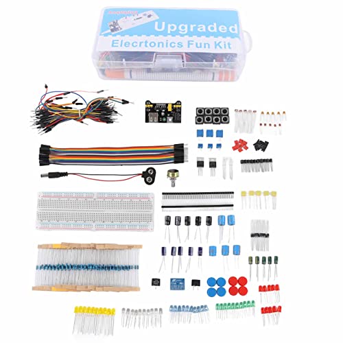 TICFOX Elektronik-Komponenten-Set, Widerstands-Kondensator-Dioden-Module, Starter-Spaß-Sortiment, 830 Verbindungspunkte, Steckplatine, Widerstands-Kondensator-Dioden-Modul Für R3 von TICFOX