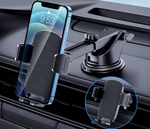TICILFO Handyhalterung Auto [3-in-1] für Kfz Lüftung & Saugnapf Handyhalter 360° Drehbar Autohalterung Handy Halterung Universal für iPhone Android Smartphones von TICILFO