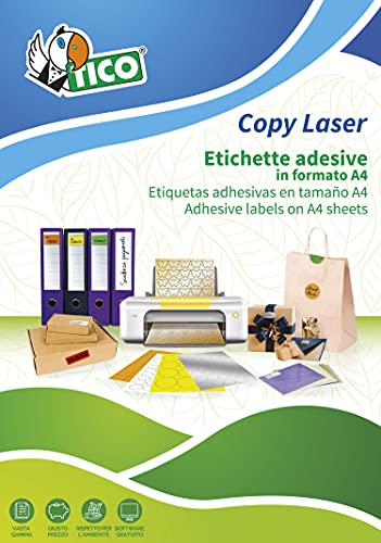 etichette adesive Copy Laser Tico-Ang. arrotondati - 190 x 61 mm (conf. 400 etichette) von TICO