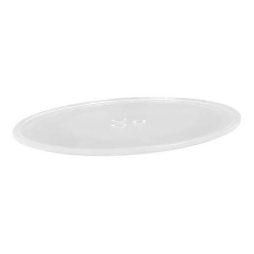 TIDTALEO Glasschale für die Mikrowelle Tablett Ersatz Mikrowellen-Glasplatte Mikrowellen-Drehteller Mikrowellenglas Ofenplatte Mikrowellenplatte Glas mit hohem Borosilikatgehalt Transparent von TIDTALEO