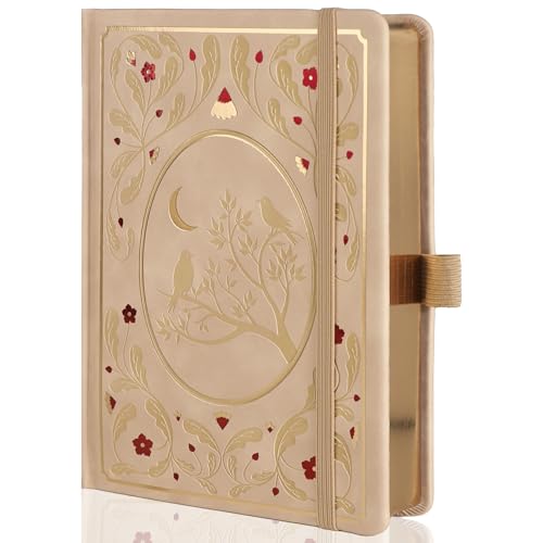 TIEFOSSI Bullet Dot-Notizbücher, A5 Hardcover-Punkttagebücher für schreibende Frauen, 160 g/m² dickes Papier, 190 nummerierte Seiten, für die Planerorganisation TIEFOSSI Bullet Dot-Notizbücher, A5 Hardcover-Punkttagebücher für schreibende Frauen, 160 g/m² dickes Papier, 190 nummerierte Seiten, für die Planerorganisation von TIEFOSSI