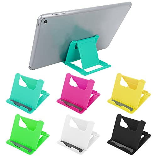 TIESOME 6 Stück Faltbarer Handy-Ständer, Multi-Winkel-Taschen-Telefonständer, tragbarer Universal-Tischständer für alle mobilen Smart-Phone-Tablet-Displays (6 Farben) von TIESOME