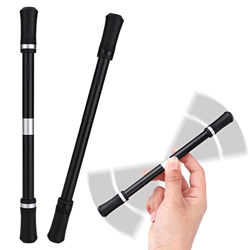 TIESOME Spinning Rotating Pen, 2Pcs 22cm gewichtete Rolling Finger Rotating Ballpoint No Pen Refill Pen Anti-Rutsch-Beschichtung Gaming Spinning Pen für Student Entertainment Druckentlastung von TIESOME