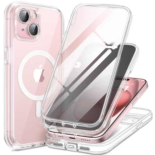 TIESZEN Magnetische Schutzhülle für iPhone 15, kompatibel mit MagSafe, integrierter Sichtschutz und Kameraschutz, Anti-Spionage, Ganzkörper-Schutz, staubdicht, stoßfest, harte Handyhülle 6,1 Zoll TIESZEN Magnetische Schutzhülle für iPhone 15, kompatibel mit MagSafe, integrierter Sichtschutz und Kameraschutz, Anti-Spionage, Ganzkörper-Schutz, staubdicht, stoßfest, harte Handyhülle 6,1 Zoll von TIESZEN
