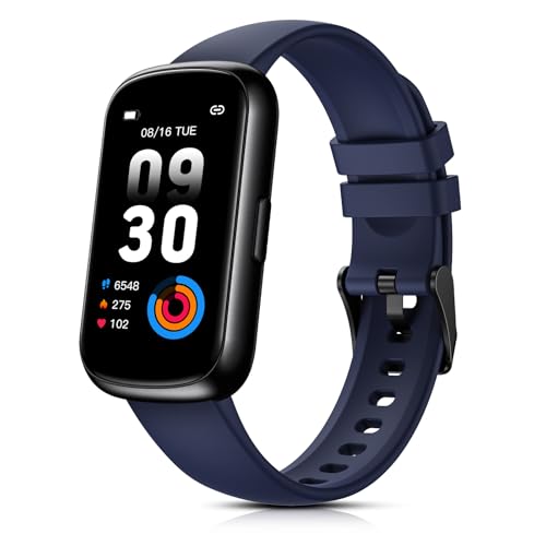 TIFOZEN Smartwatch Damen 1,47" Fitnessuhr Klein mit Pulsuhr, SpO2/Schlafmonitor, 24 Sportmodi, Fitness Tracker, Schrittzähler, Wasserdicht 3ATM, Nachricht Whatsapp für Android/iOS (Mitternachtsblau) von TIFOZEN
