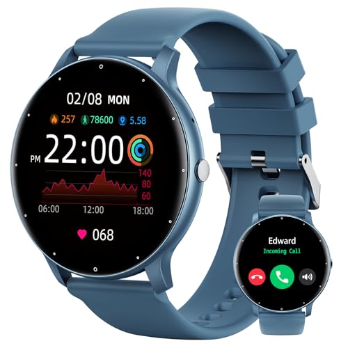 TIFOZEN Smartwatch Herren Damen mit Telefonfunktion,1.39" IP68 Sportuhr,Fitness Watch mit Herzfrequenz/SpO2/Sprachassistent/Schlafmonitor,Schrittzähler Uhr, Smartwatch Fitness-Tracker für iOS Android von TIFOZEN