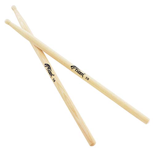 TIGER 5B Hickory Drumsticks mit Nylonspitzen von TIGER
