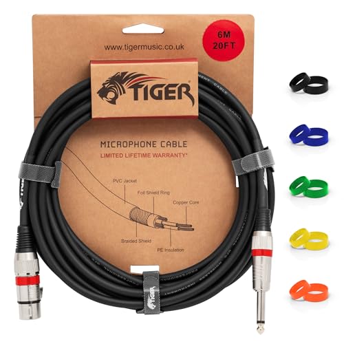 TIGER MIC6-06 Bronze Serie Kabel, XLR-Verbindung auf Klinkenstecker, 6 m TIGER MIC6-06 Bronze Serie Kabel, XLR-Verbindung auf Klinkenstecker, 6 m von Tiger