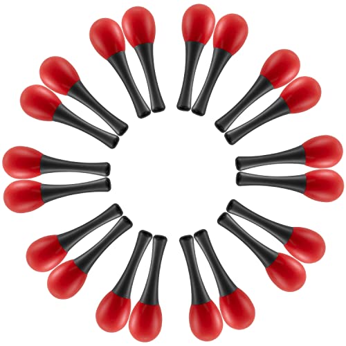 TIGER Mini Ei Maracas in rot - Kinder Percussion Instrument Shaker 10er Pack von Tiger