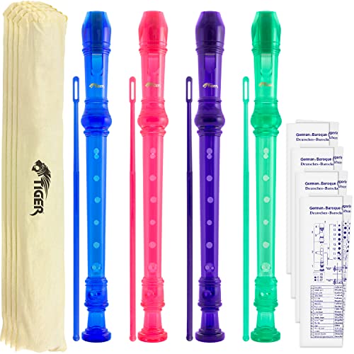 TIGER REC7-4 Sopranblockflöten mit Reinigungsstab und Etui, 4 Stück TIGER REC7-4 Sopranblockflöten mit Reinigungsstab und Etui, 4 Stück von Tiger