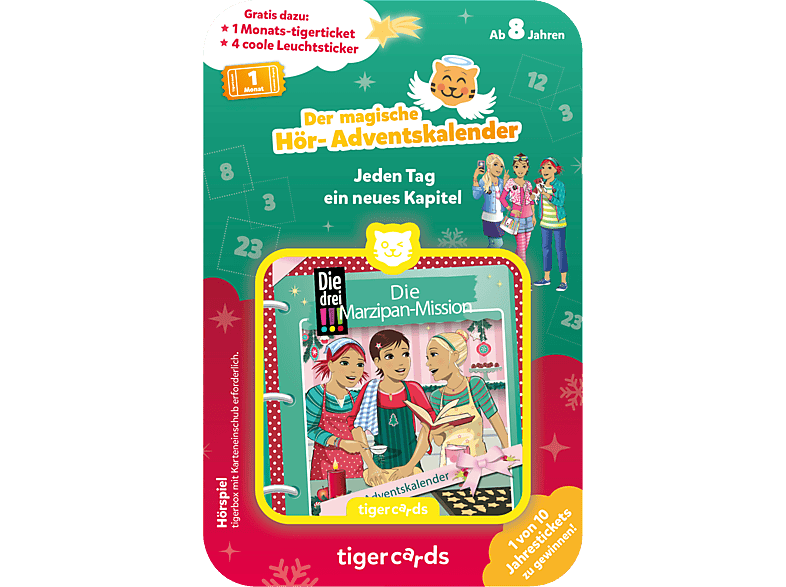 TIGERMEDIA Tigercard - Adventskalender Die Drei !!!: Marzipan-Mission Tigercard, Mehrfarbig TIGERMEDIA Tigercard - Adventskalender Die Drei !!!: Marzipan-Mission Tigercard, Mehrfarbig von TIGERMEDIA