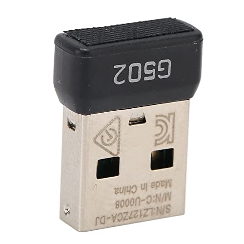 Ersatz-USB-Empfänger, Kleiner Tragbarer ABS-Metall-Mausadapter, USB-Empfänger mit USB-Empfänger, Stabiles 2,4-GHz-Signal für die G502 Lightspeed-Maus von TIKATARER