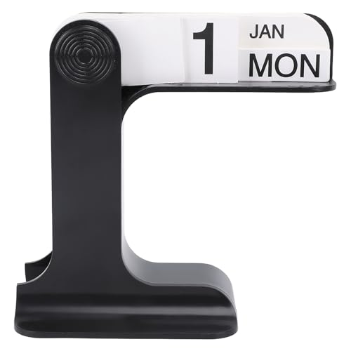 Perpetual Kalender, Monatsdatum und Tagesbretter Flip Perpetual Calendar Flip Calender für Schreibtisch, um Einfache Kalender - -Desktop Dekor für Wohnzimmerschrank Büro Umzuwandeln (BLACK) von TIKATARER