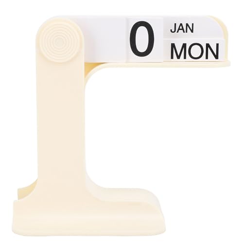 Perpetual Kalender, Monatsdatum und Tagesbretter Flip Perpetual Calendar Flip Calender für Schreibtisch, um Einfache Kalender - -Desktop Dekor für Wohnzimmerschrank Büro Umzuwandeln (WHITE) von TIKATARER