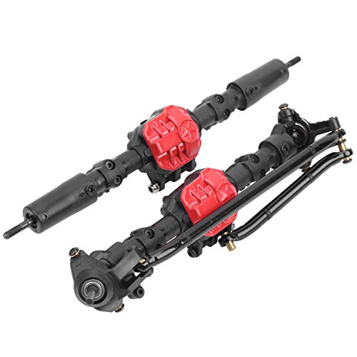 SCX24 -Achsen, Getriebe Vorne und Hinterachse RC -Crawler -Achsen mit 2 Transimissionswelle SCX24 -Stoßdämpfer für SCX10 I/SCX10 II 1/10 RC -Auto von TIKATARER