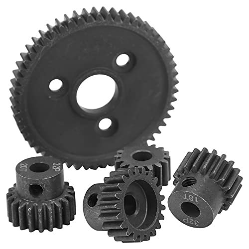 Spurgetriebe, Spur Diff 54T Hauptgetriebe 16T 18T 20T 21T 32p Motorritzel RC Stahl Spurgetriebe RC -Zahnrad für Slash RC -Auto von TIKATARER