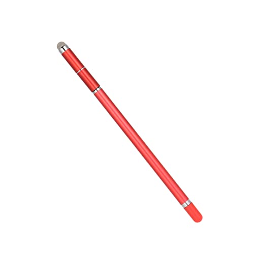 Stylus-Stift für Touchscreen, Stylus-Stift 4-in-1, Stylisten-Stifte für Touchscreens, Verschleißfeste Faserspitze, Handy-Tablet, Malerei, Handschrift, Kapazitiver Stylus (Rot) von TIKATARER