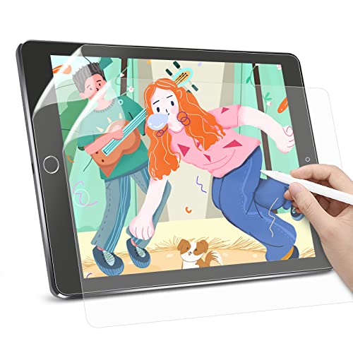 TIKSSO 2 Stück Papier Matte Schutzfolie Kompatibel mit iPad 9/8/7 (Modell 2021/2020/2019, 9. / 8. / 7. Generation) 10,2 Zoll, Blendfreiem zum Zeichnen, Schreiben. von TIKSSO