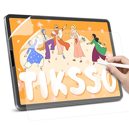 TIKSSO 2 Stück Papier Matte Schutzfolie Kompatibel mit iPad Pro(2022/2021/2020) 12.9 Zoll,Blendfreiem zum Zeichnen, Schreiben und Notizen Machen. von TIKSSO