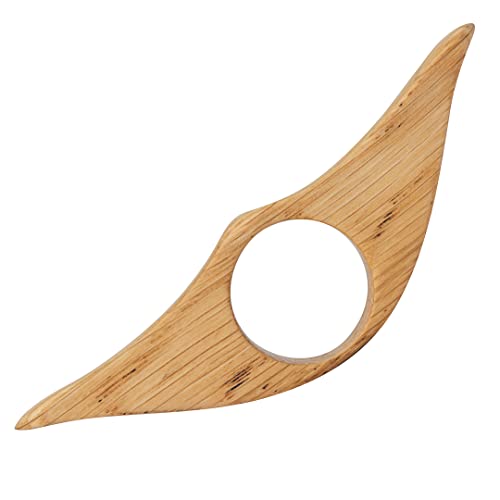 TILISMA Schnurrbart-Seitenhalter, mittelgroß, Eichenholz, Buchständer, Buchhalter, Kompakter Linearer Buchstand, braun, 2,1 cm von TILISMA