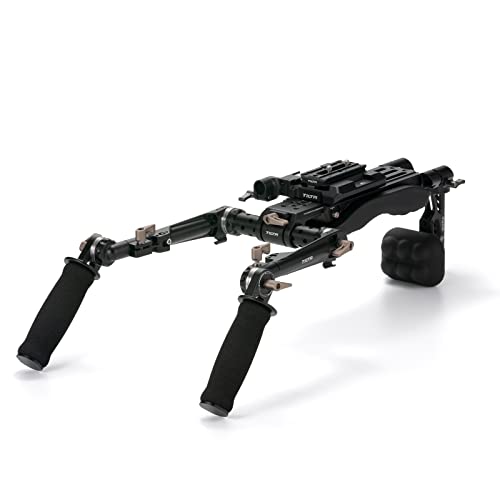 TILTA Camera Shoulder Rig mit Dual Rosette Handgrip, Dual Quick Release Baseplate und Soft Velcro Shoulder Pad, Lightweight Video Film Making System Kit für DSLR Camera und Camcorder TA-LSR-B von TILTAING