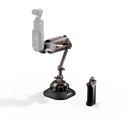 TILTA Hydra Alien Mini-Stoßdämpfungsarm fürs Auto mit elektronischem Saugnapf, kompatibel mit DJI Pocket 3, Action 3/4, Insta360 X4/X3 und iPhone mit Khronos-Ökosystem HDA-T15-C-DB von TILTAING