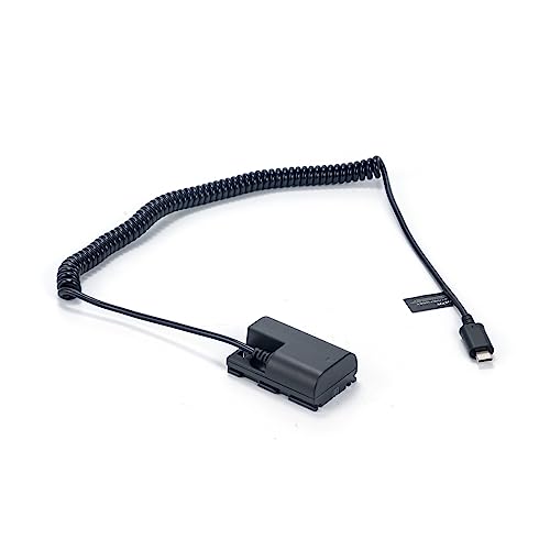 TILTA LP-E6 Dummy Akku zu USB-C PD Stromkabel kompatibel mit ausgewählten Canon DSLR Kamera DB-LPE6-USBC von TILTAING