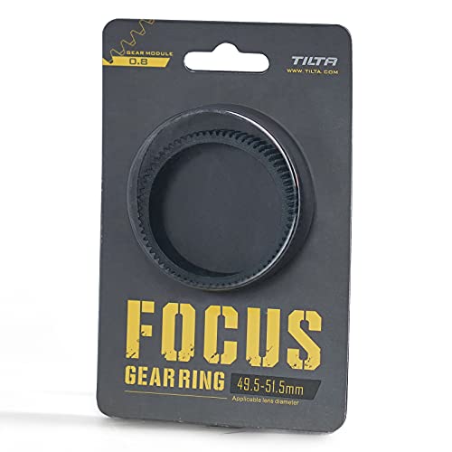 TILTA Seamless Lens Focus Gear Ring φ49,5-51,5 mm für Tilta Mini Follow Focus Nucleus Nano DSLR Camera, 360 ° Drehfokus Gear Video Kamera Objektiv Zubehör TA-FGR-4951 von TILTAING