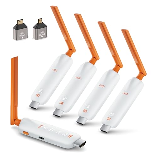 Wireless HDMI Transmitter and 4 Receivers - Bis zu 6 RXs, TIMBOOTECH Drahtlos Sender 4 Empfänger 5G UHD, HDMI Funkübertragung Video von Laptop/TV Box/Kamera zu Multi TVs/Beamer/Monitors 165FT Wireless HDMI Transmitter and 4 Receivers - Bis zu 6 RXs, TIMBOOTECH Drahtlos Sender 4 Empfänger 5G UHD, HDMI Funkübertragung Video von Laptop/TV Box/Kamera zu Multi TVs/Beamer/Monitors 165FT von TIMBOOTECH