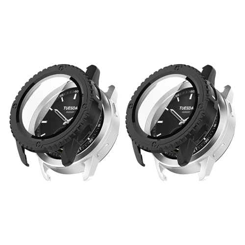 TIMEYUE Hard PC Hülle für Xiaomi Watch S3 mit Eingebautem Gehärtetem Glas, [2-Stück] Rundum Anti-Kratz-Schutzhülle Kompatibel mit Xiaomi Watch S3-Schwarz von TIMEYUE