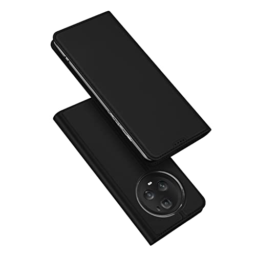 TIMEYUE Hülle für Honor Magic6 Pro, [Standfunktion] [1 Karten Slot] Magnetverschluss, Weiches TPU Schutzhülle für Honor Magic 6 Pro-Schwarz von TIMEYUE