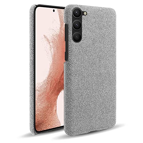 TIMEYUE Hülle für Samsung Galaxy S24, [Anti-Fingerabdruck] Ultra Dünne Anti-Kratzer Schutzhülle, Stoff Textur Komfortable Wärme, für Samsung Galaxy S24-Hellgrau von TIMEYUE