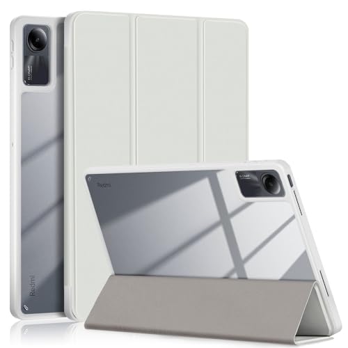 TIMEYUE Hülle für Xiaomi Redmi Pad SE, [Standfunktion] Ultradünne Weiche TPU Smart Cover mit Auto Sleep Wake, Klares Acryl Anti-Kratz Hülle für Xiaomi Redmi Pad SE-Grau von TIMEYUE