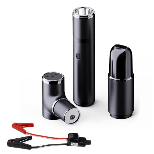 Auto Starthilfe Powerbank mit Luftkompressor, 12V - 500A Spitzenstrom, 38,4Wh Tragbare Auto Starthilfe für 6.0L Benzin- und 5.0L Dieselmotor und LED Taschenlampe Auto Starthilfe Powerbank mit Luftkompressor, 12V - 500A Spitzenstrom, 38,4Wh Tragbare Auto Starthilfe für 6.0L Benzin- und 5.0L Dieselmotor und LED Taschenlampe von TIMIGO