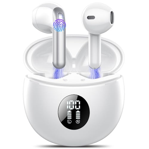 Bluetooth Kopfhörer, In Ear Kopfhörer Kabellos Bluetooth 5.3 mit 50H Tiefer Bass, 2025 Neue Kabellose Kopfhörer Noise Cancelling Earbuds mit 4 ENC Mic Bluetooth Kopfhörer, In Ear Kopfhörer Kabellos Bluetooth 5.3 mit 50H Tiefer Bass, 2025 Neue Kabellose Kopfhörer Noise Cancelling Earbuds mit 4 ENC Mic von TIMU