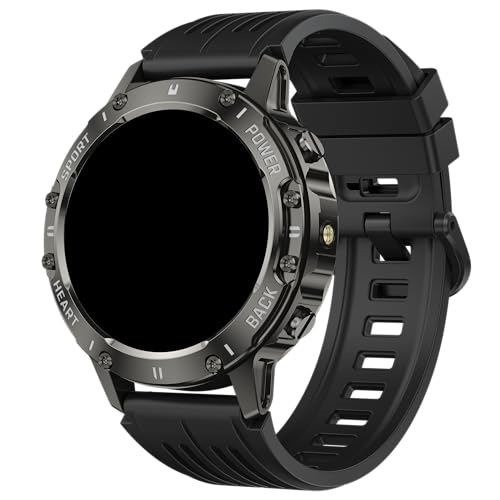 TIMU Smartwatch Herren, 1.45" HD Smart Watch Herren mit Anrufe tätigen/Empfangen, 114+Sportmodi Fitnessuhr mit Herzfrequenz/Schrittzähler/Schlafmonito von TIMU