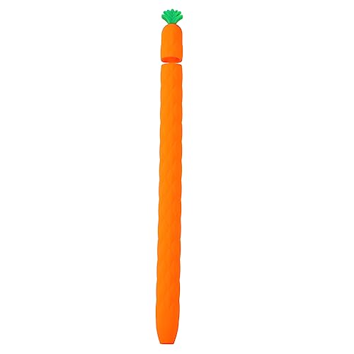 TINEASUR 1Stk -Stylus-Hülle Bleistifttasche Abdeckung digitales Stiftetui Stiftspitzenabdeckung Stifthalter schreiblernbleistift Bleistift- Federmäppchen Kieselgel Orange von TINEASUR