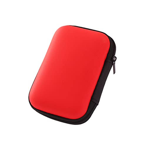 TINEASUR Mehrzweck-Aufbewahrungstasche Für Kopfhörer USB-Kabel-Organizer Eva Reisetasche Groß Rot Für Kopfhörerkabel von TINEASUR