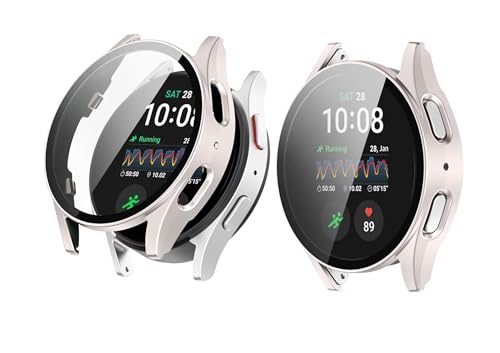 TINGYR 2 Stück Hülle Kompatibel mit Samsung Galaxy Watch 7 44mm, PC + Gehärtetes Glas zum Schutz des Bildschirms, Anti-Drop, Schutzhülle Kompatibel mit Samsung Galaxy Watch 7 44mm. TINGYR 2 Stück Hülle Kompatibel mit Samsung Galaxy Watch 7 44mm, PC + Gehärtetes Glas zum Schutz des Bildschirms, Anti-Drop, Schutzhülle Kompatibel mit Samsung Galaxy Watch 7 44mm. von TINGYR