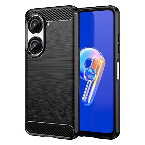 TINGYR Hülle für Asus Zenfone 10, Ultra Thin Silikon hülle Abdeckung Telefon Case Stoßfest Case Schutzhülle, Handyhülle für Asus Zenfone 10 Smartphone.(Schwarz) von TINGYR