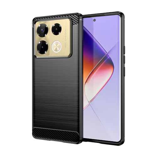 TINGYR Hülle für Infinix Note 40 Pro 4G, Ultra Thin Silikon hülle Abdeckung Telefon Case Stoßfest Case Schutzhülle, Handyhülle für Infinix Note 40 Pro 4G Smartphone.(Schwarz) von TINGYR