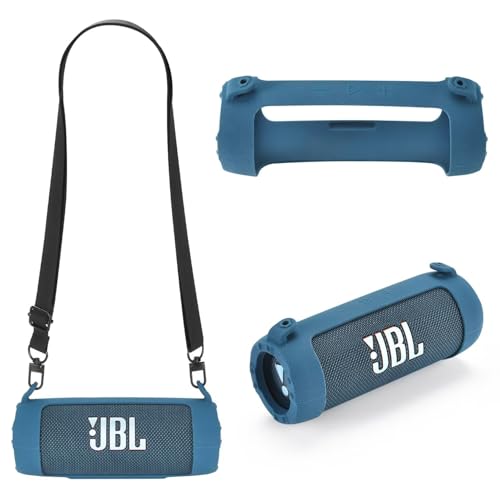 TINGYR Hülle für JBL Flip 7, wasserdichte, tragbare Bluetooth-Lautsprecher-Silikonhülle, weiche Schutzhülle mit Schultergurt für JBL Flip 7 Lautsprecher.Blau TINGYR Hülle für JBL Flip 7, wasserdichte, tragbare Bluetooth-Lautsprecher-Silikonhülle, weiche Schutzhülle mit Schultergurt für JBL Flip 7 Lautsprecher.Blau von TINGYR
