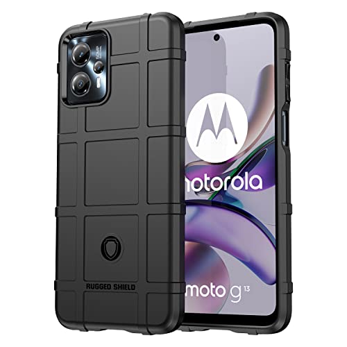 TINGYR Hülle für Motorola Moto G13/G23, Silikon hülle Abdeckung Telefon Case Stoßfest Case Schutzhülle, Handyhülle für Motorola Moto G13/G23 Smartphone.(Schwarz) von TINGYR