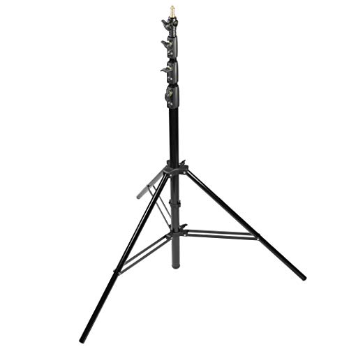 TINKTEEK pro Lampenstativ 380cm Aluminium Lichtstativ belastbar bis 6kg Beleuchtungsstativ inkl. 1/4" 3/8" Adapter von TINKTEEK