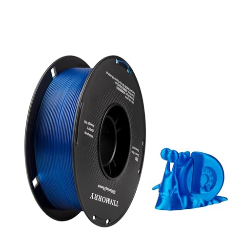 Filament TPU 1,75 mm, TINMORRY 3D Druckmaterialien, TPU Filament für FDM 3D Drucker, 1 kg 1 Spule, Transparent Blau von TINMORRY
