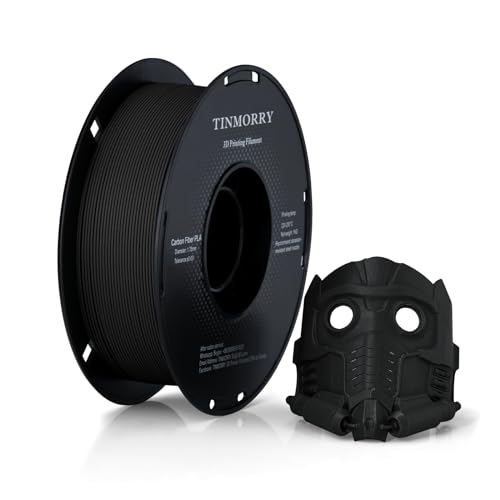 Kohlefaser PLA Filament 1.75mm, TINMORRY PLA-CF 3D Druck Filament, Kompatibel mit Bambu FDM 3D Drucker, 1 KG 1 Spule,Schwarz Kohlefaser PLA Filament 1.75mm, TINMORRY PLA-CF 3D Druck Filament, Kompatibel mit Bambu FDM 3D Drucker, 1 KG 1 Spule,Schwarz von TINMORRY